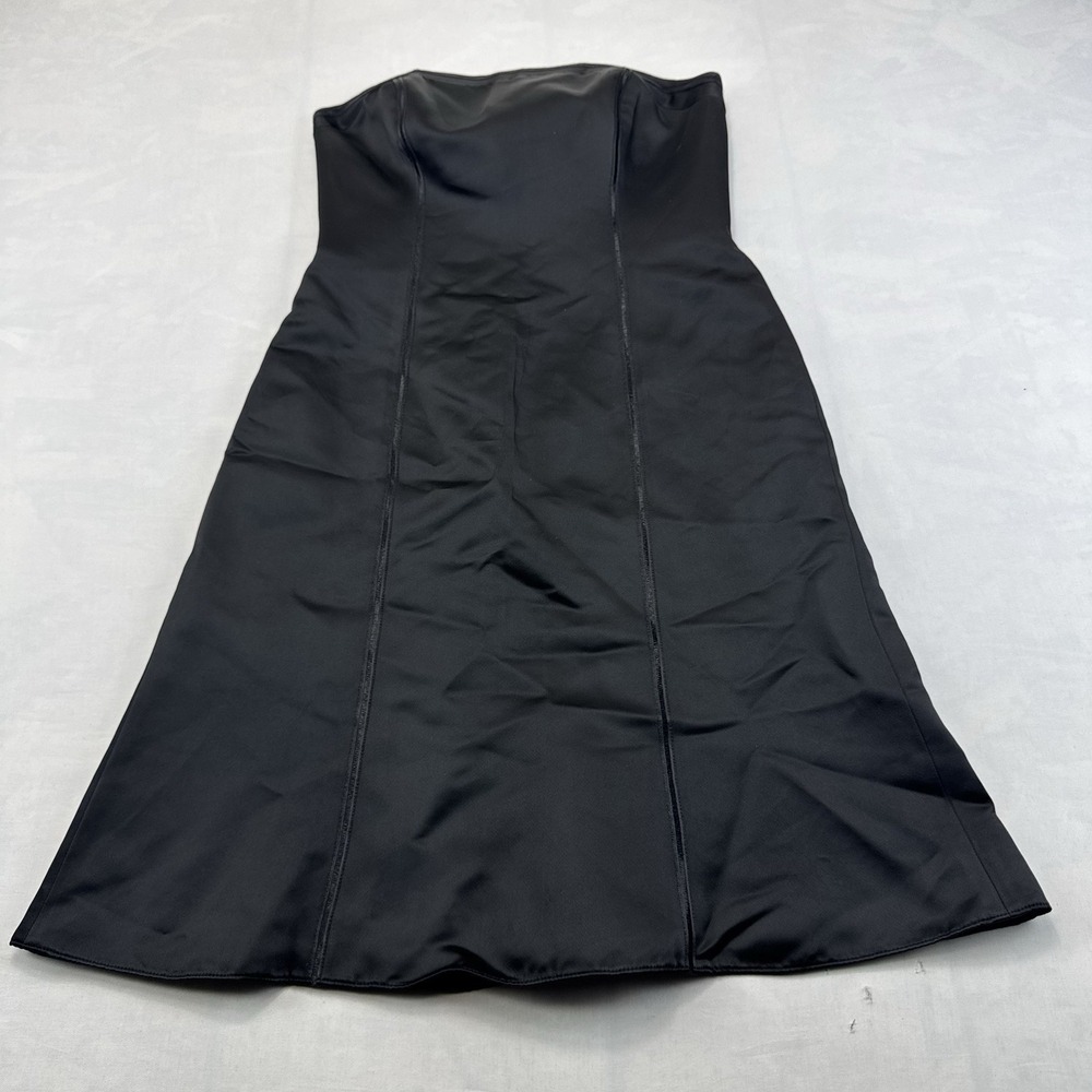 Ann Taylor Petite Womens 2P Black Strapless Shapewear Slip Dress